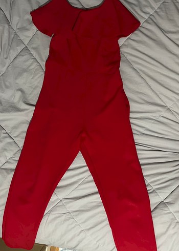 Kırmızı İp Askılı  Tulum - Görsel 2