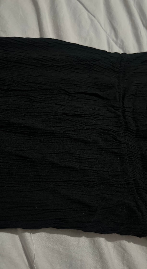 Siyah Dantelli Straplez Uzun Kadın Elbise - Görsel 5