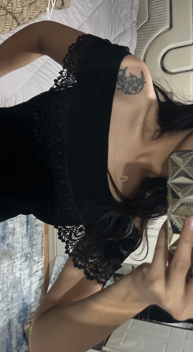 Siyah Dantelli Straplez Uzun Kadın Elbise - Görsel 2