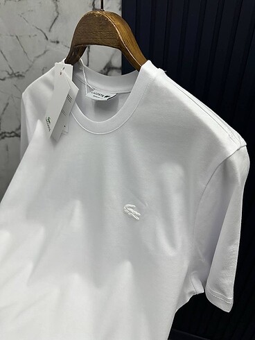 l Beden siyah Renk Lacoste erkek tshirt