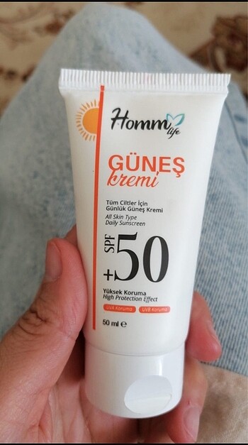 Güneş kremi 50 faktör homm bitkisel