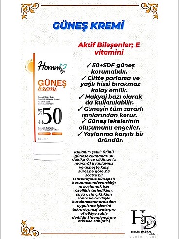 Diğer Güneş kremi 50 faktör homm bitkisel