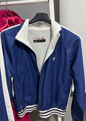 Nike Mavi Fermuarlı Midi Spor Ceket