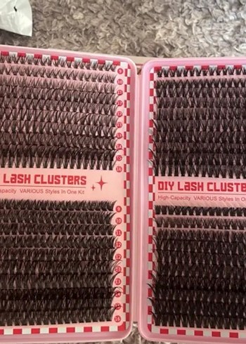 Koyu Renkli Pembe Takma Kirpik Seti - Görsel 3