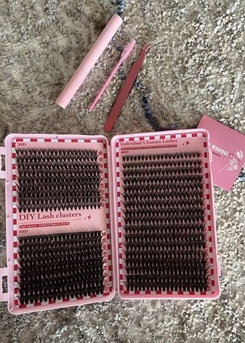 Koyu Renkli Pembe Takma Kirpik Seti - Görsel 2