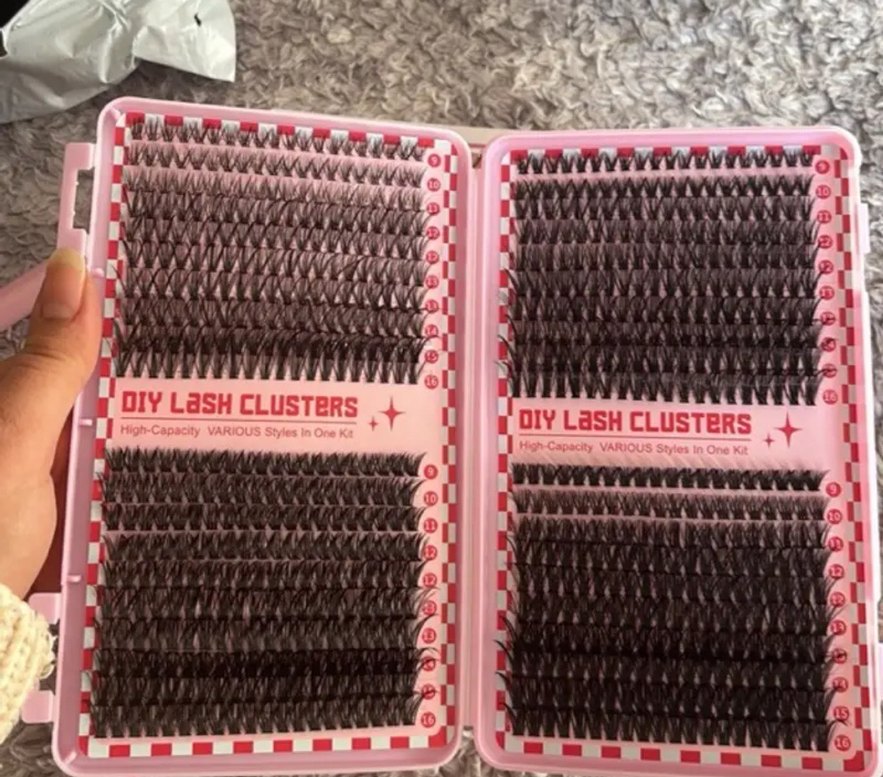 Koyu Renkli Pembe Takma Kirpik Seti - Görsel 3