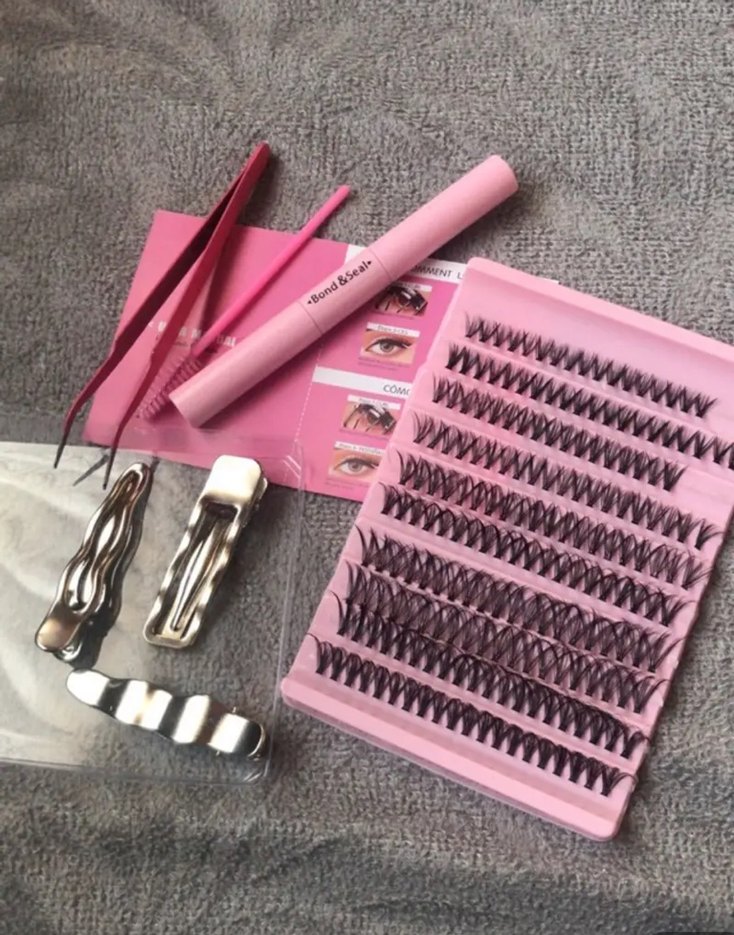 Pembe Pastel Takma Kirpik Seti - Görsel 2