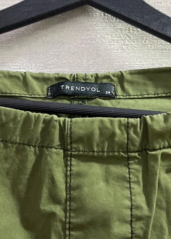 Trendyol & Milla Rahat Kesim Haki Kumaş Kadın Pantolon