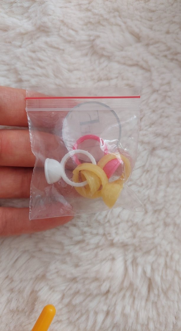 Pastel Pembe Kirpik Fırçası Seti anastezi kremi , kap ve ped - Görsel 2