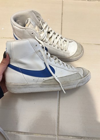 Nike Beyaz Mavi Yuksek Bilekli Sneaker