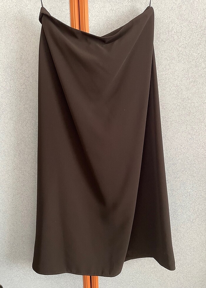 Kumaş siyah uzun etek - Görsel 2