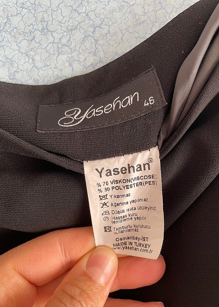 Kumaş siyah uzun etek - Görsel 3