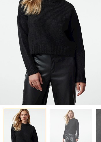 Deri Siyah Kadın Rahat Kesim Pantolon - Görsel 2