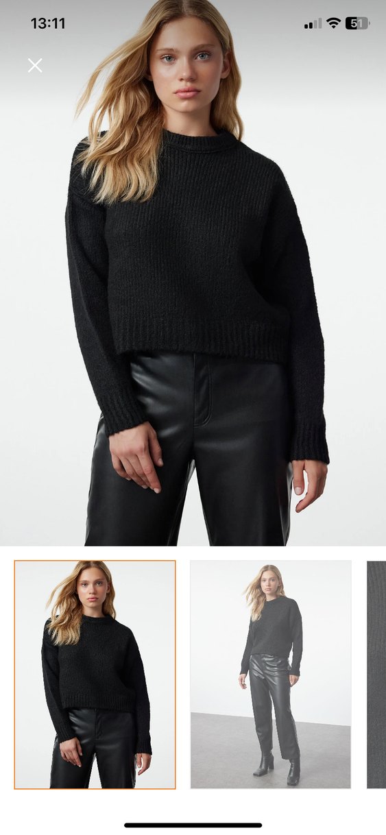 Deri Siyah Kadın Rahat Kesim Pantolon - Görsel 2