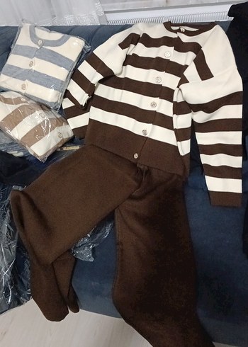 bayan Örgü Kahverengi Salaş Hırka alt - Görsel 2