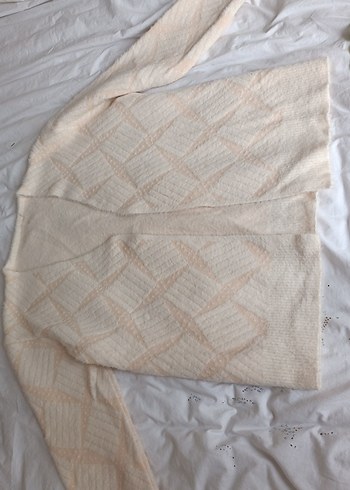 Bej V Yaka Kadın Triko Kazak - Görsel 2