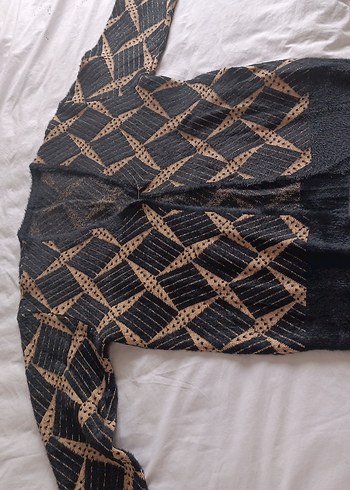 Kadın Bohem Örgü Kahverengi Şal - Görsel 2