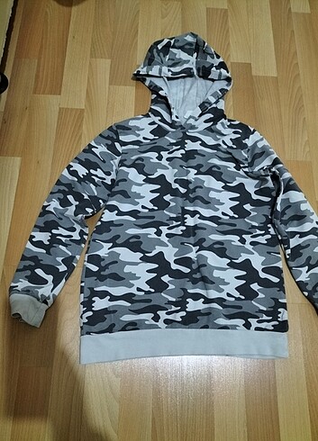 11-12 Yaş Beden gri Renk Sweatshirt