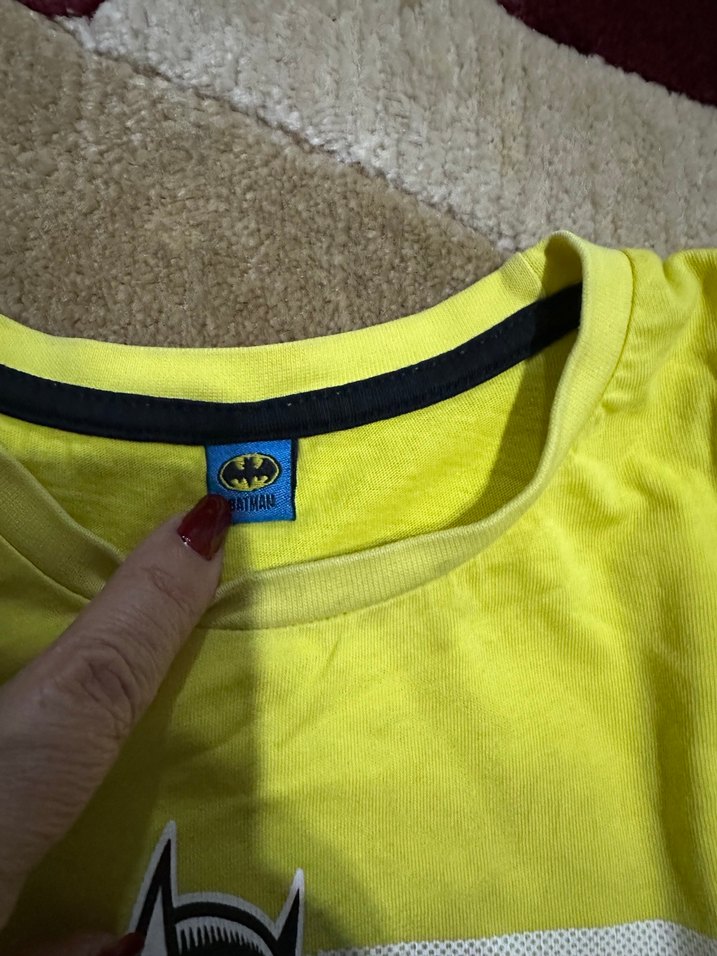 Sarı Batman Baskılı Erkek Çocuk Tişörtü - Görsel 2