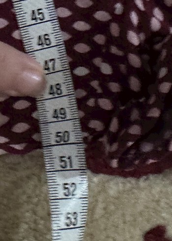 Bordo Desenli V Yaka gömlek elbise - Görsel 5