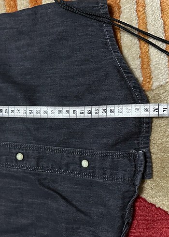 Gri Kadın Denim Düğmeli Uzun Kollu Gömlek - Görsel 3