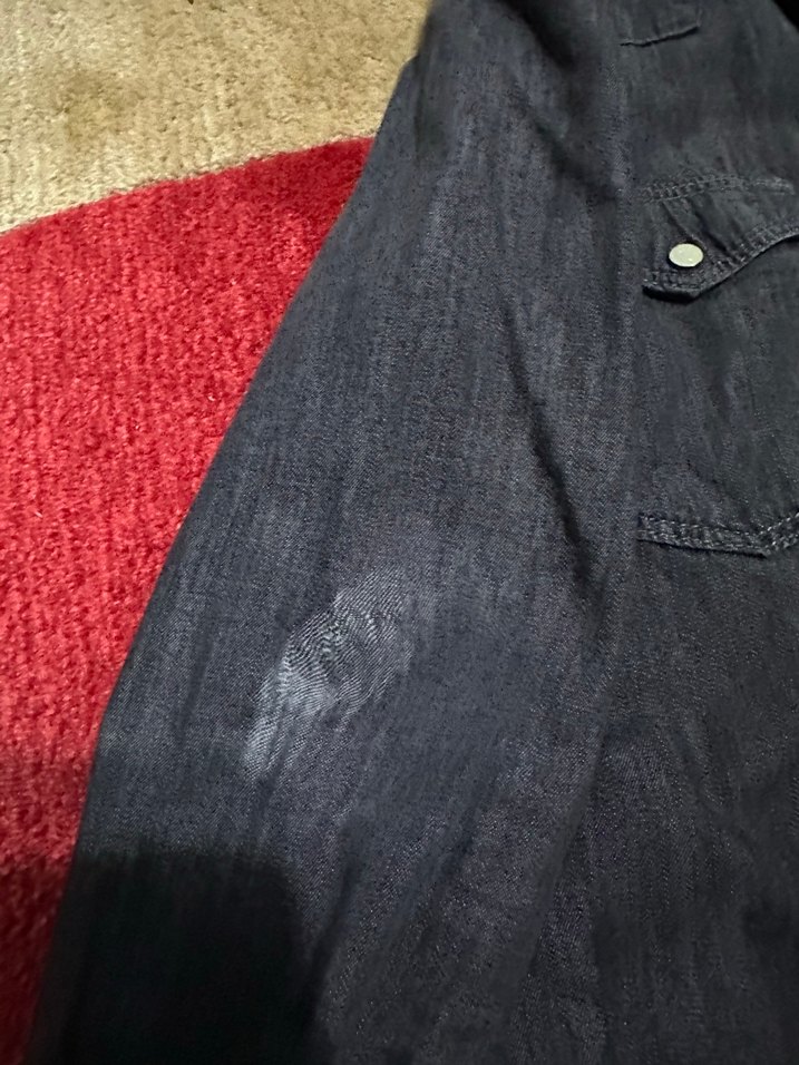 Gri Kadın Denim Düğmeli Uzun Kollu Gömlek - Görsel 2