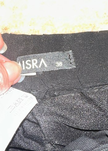 Siyah Piliseli Uzun Kadın geniş paça pantolon - Görsel 3