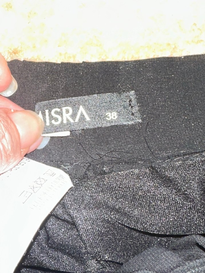 Siyah Piliseli Uzun Kadın geniş paça pantolon - Görsel 3