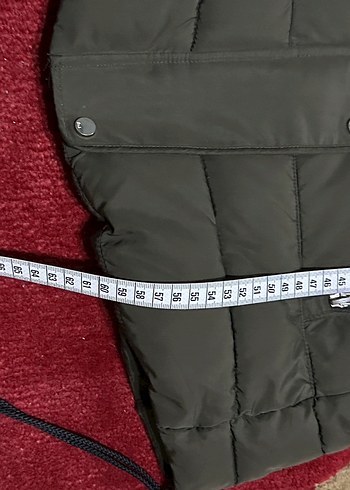 Fermuarlı haki Kadın Uzun Kışlık Mont - Görsel 4