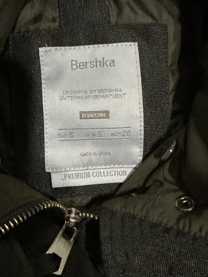 Fermuarlı haki Kadın Uzun Kışlık Mont - Görsel 2