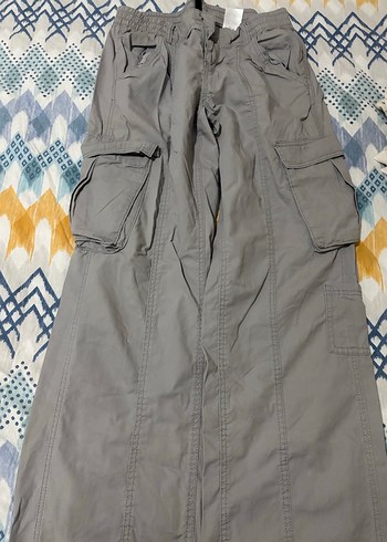 Gri Kadın Rahat Kumaş Pantolon - Görsel 3