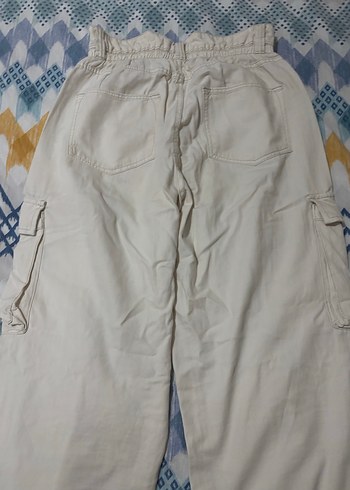 Beyaz Kadın Pamuklu Rahat Kesim Jean - Görsel 4