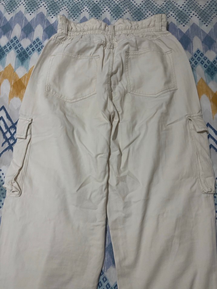 Beyaz Kadın Pamuklu Rahat Kesim Jean - Görsel 4