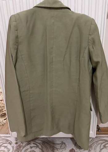 Çağla yeşili Kadın Keten Blazer Ceket - Görsel 6