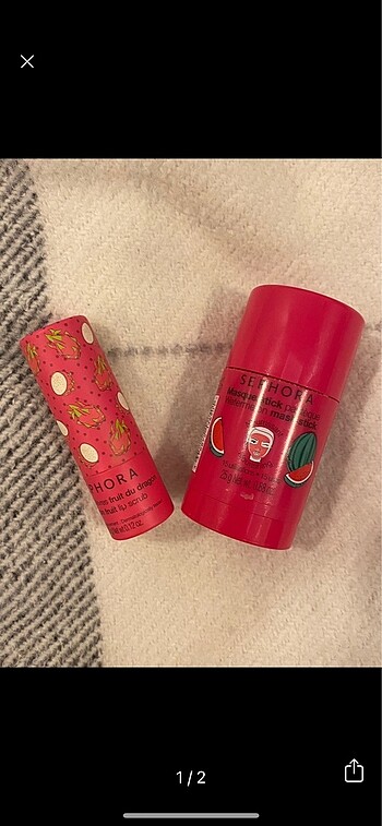 sephora yüz maskasi ve lip balm