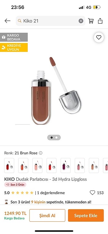 Kiko gloss