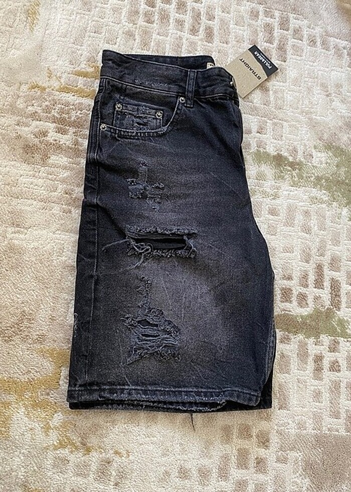 Kot siyah şort - Görsel 2