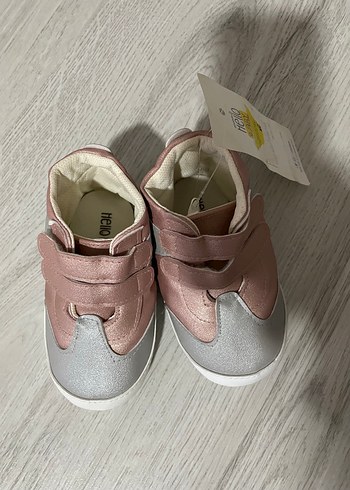 Kız Çocuk Gri-Pembe Cırtcırtlı İlkadım Ayakkabı - Görsel 3