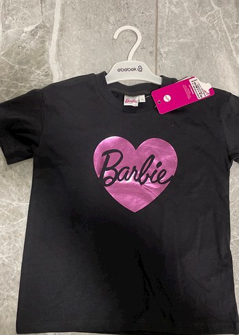 Barbie Baskılı Siyah Kız Tişörtü - Görsel 2