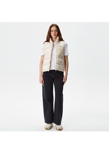 Beyaz Fermuarlı Kadın Şişme Yelek - Görsel 5