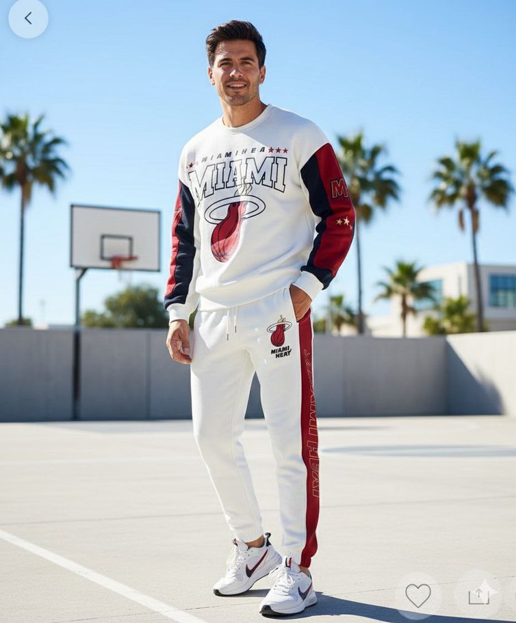 Beyaz Miami Baskılı Kadın Eşofman Takımı - Görsel 4