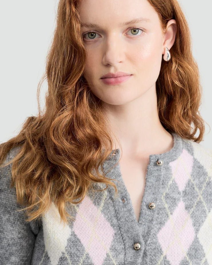 Gri Örgü Kadın Hırka - Görsel 4