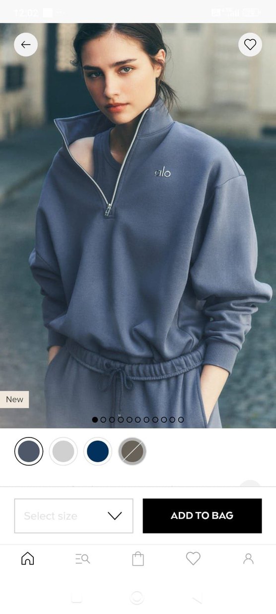 Mavi Denim Kadın Yarım Fermuarlı Eşofman Üstü Takım - Görsel 2