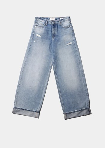 Geniş Kesim Midi Denim Kadın Jean - Görsel 3