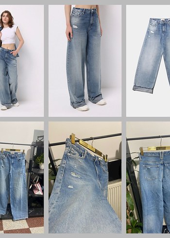 Geniş Kesim Midi Denim Kadın Jean - Görsel 4