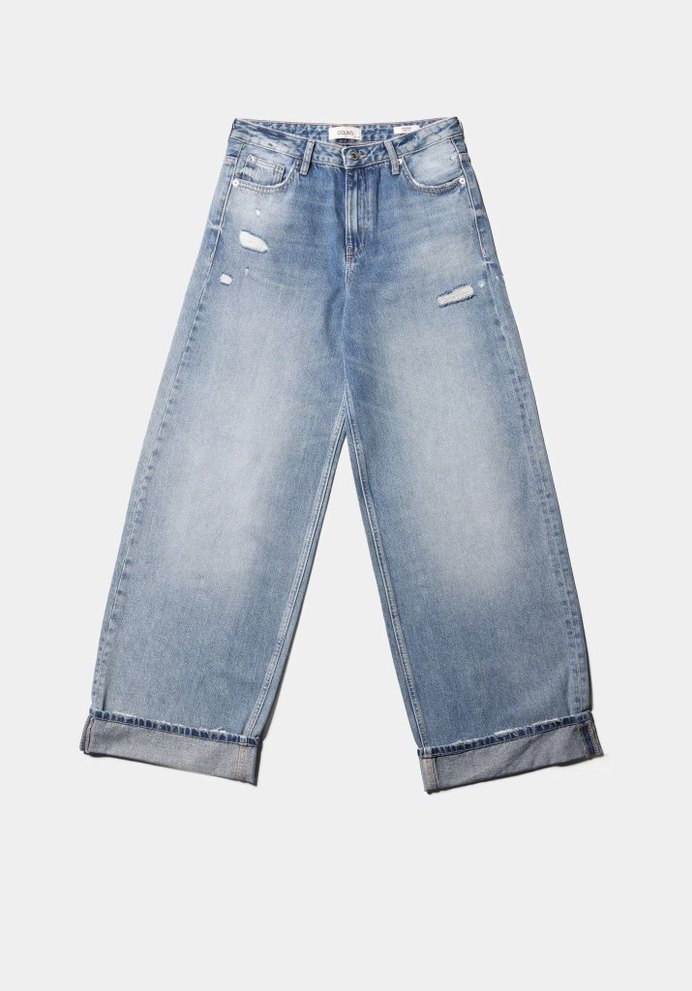 Geniş Kesim Midi Denim Kadın Jean - Görsel 3