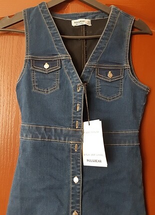 s Beden lacivert Renk Pull and Bear Jean Elbise