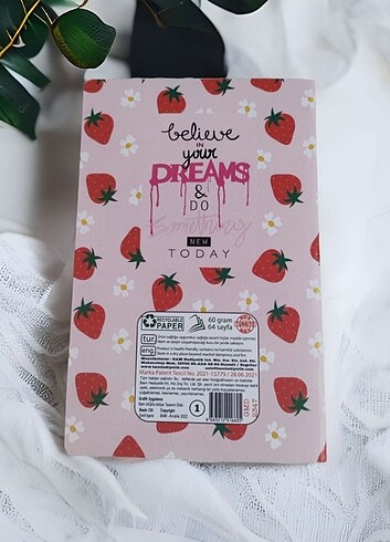  Pembe çizgili defter