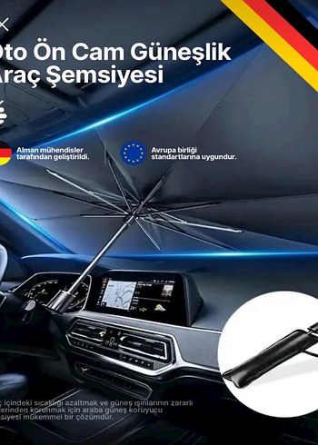 Beden Araç içi ön cam şemsiyesi, Güneşlik katlanabilir her araca uygun