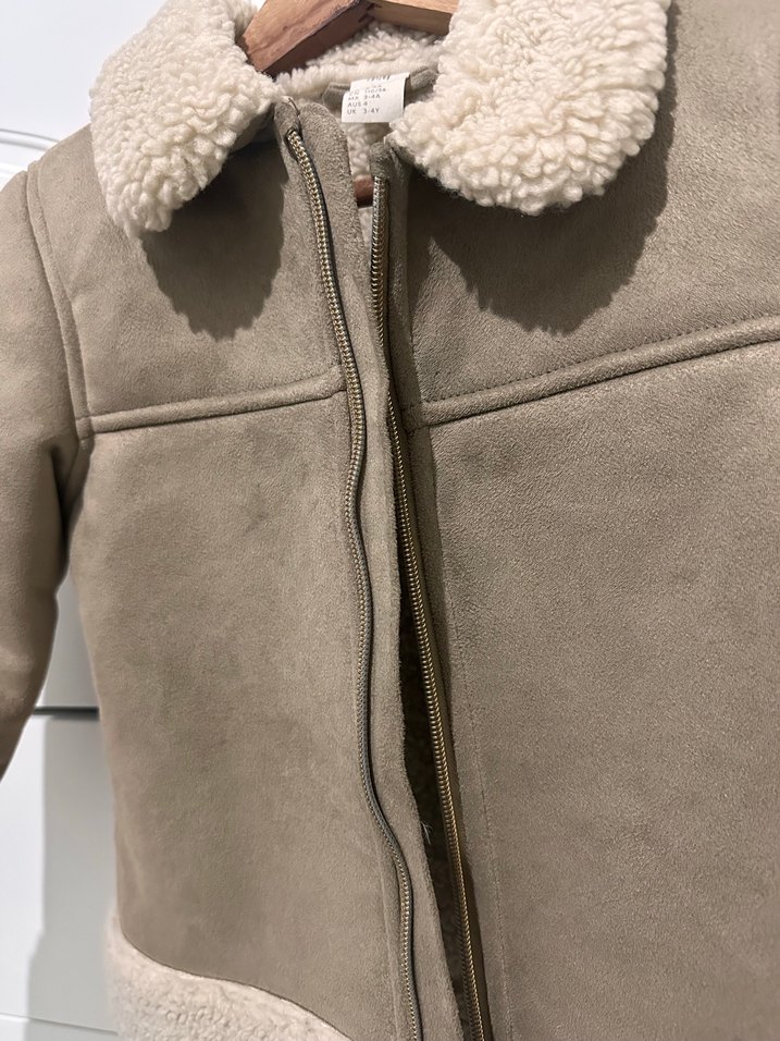 Kahverengi Erkek Çocuk Süet Kürklü Kaban - Görsel 4